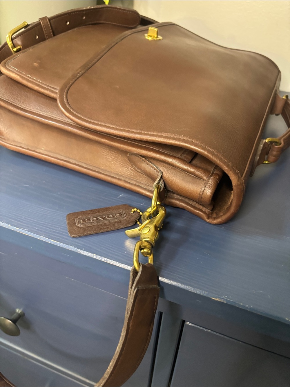 1999 COACH Brown Leather Colebrook Messenger Bag 5181 - Picture 2 of 8